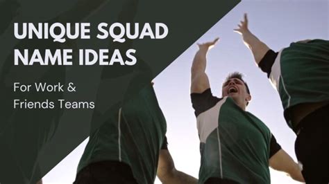 350 Memorable Unique Squad Name Ideas For Work And Friends Teams