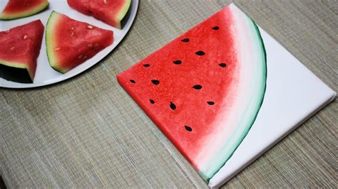 How To Paint A Watermelon Diy 23 Fruit Painting Series Youtube