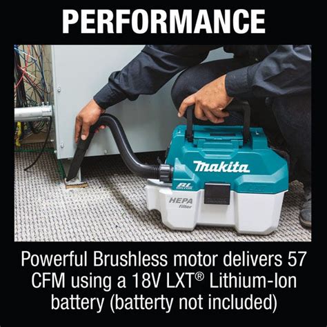 Makita Xcv11z 18v Lxt Brushless 2 Gallon Hepa Wet Dry Dust Extractor Vacuum Tool Only