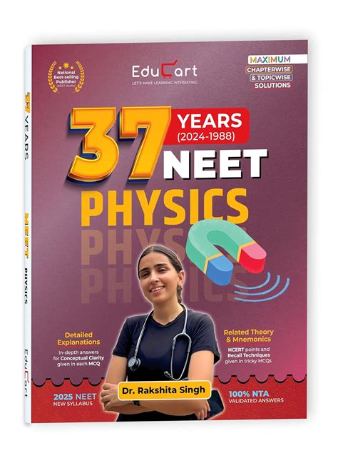 Buy Educart Neet Years Physics Solved Papers Pyqs Chapterwise And