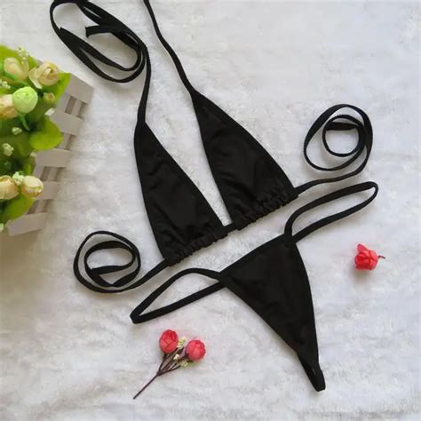 Sexy Micro Mini Bikini Set Women Transparent Swimwear Tiny Bikinis