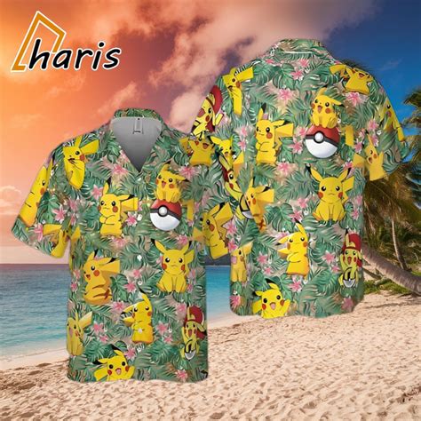 Pokemon Pikachu Tropical Beach Pokemon Hawaiian Shirt Hot Sale 2025