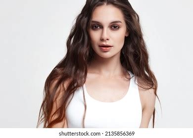 Beautiful Girl White Lingerie On White Stock Photo 2135856369 Shutterstock