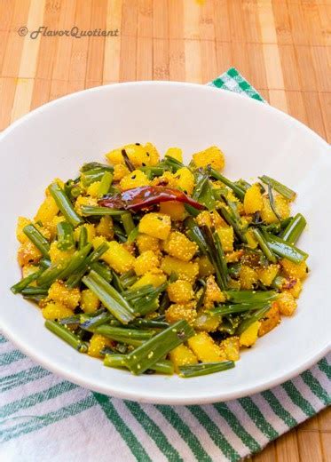 Aloo Peyajkoli Bhaja Potato And Green Onion Stir Fry Flavor Quotient