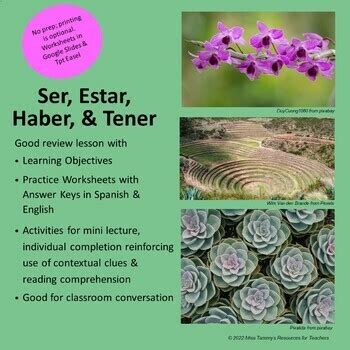 Ser Estar Y Tener Teaching Resources TPT