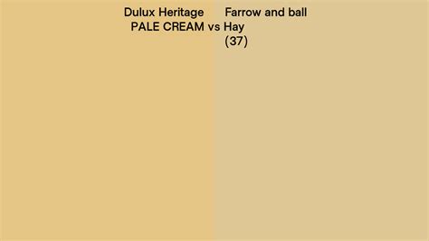 Dulux Heritage Pale Cream Vs Farrow And Ball Hay 37 Side By Side Comparison