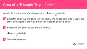 Area Of A Triangle Trig Gcse Maths Steps Examples Worksheet