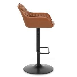 Carmen Leather Bar Stool Walnut Brown Atlantic Shopping