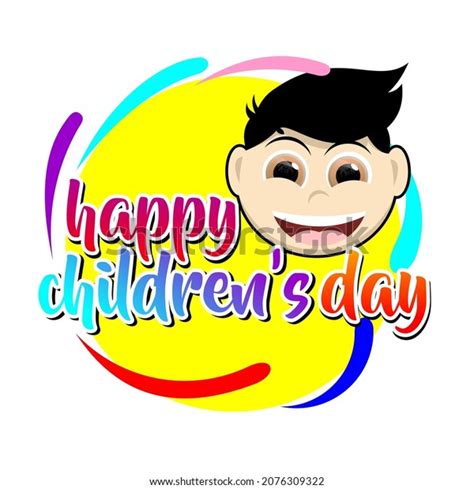 Happy Childrens Day Illustration On White Stock Vector Royalty Free