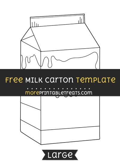 Printable Milk Carton Template