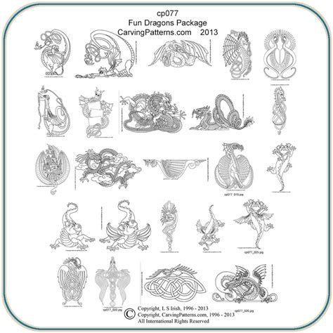 Simple & Fun Dragon Patterns – Classic Carving Patterns – Art Designs ...