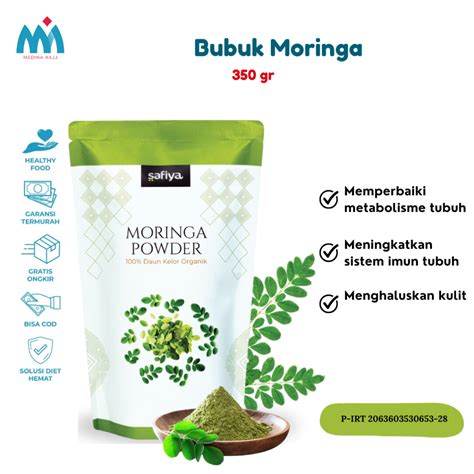 Jual Bubuk Moringa Safiya 350 Gr Serbuk Daun Kelor Booster ASI