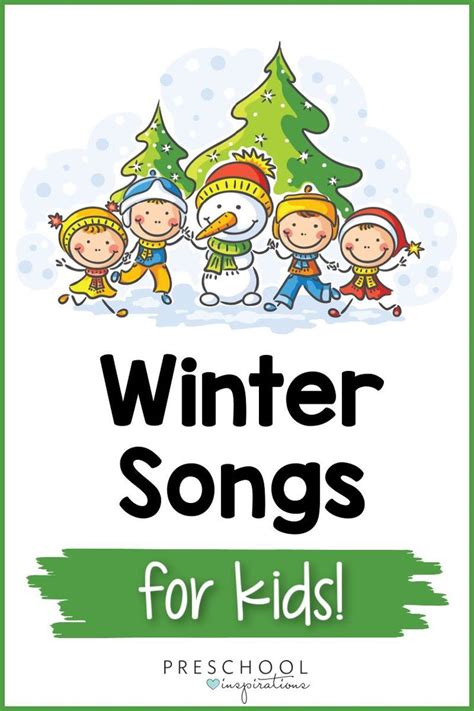 winter songs for kids with the words, winter songs for kids