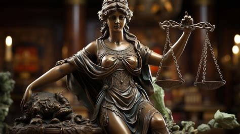 Estatua De La Dama De La Justicia Foto Premium