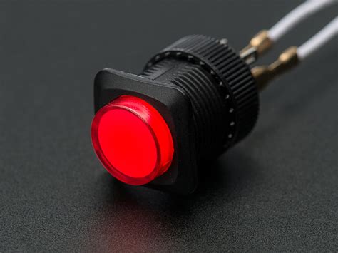 Mm Illuminated Pushbutton Red Momentary Id Adafruit