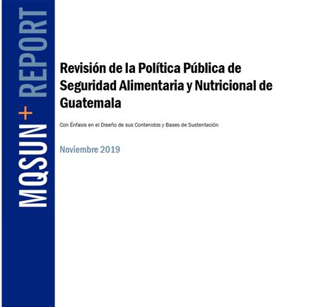 Revisi N De La Pol Tica P Blica De Seguridad Alimentaria Y Nutricional