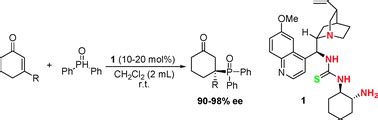 Enantioselective organocatalytic phospha Michael reaction of α β