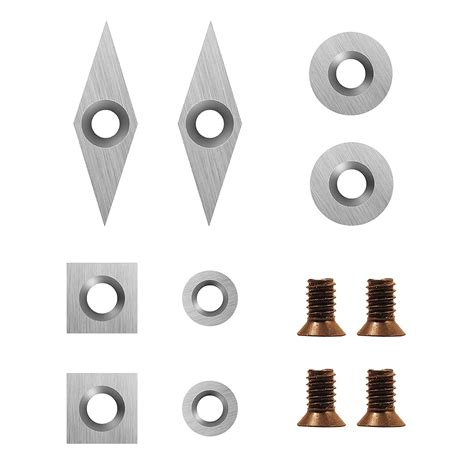 DEEFIINE Tungsten Carbide Cutters Inserts Set 8pcs With 4pcs Screws