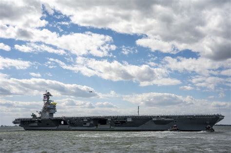 USS Gerald R. Ford Supercarrier Departs On First Combat Mission