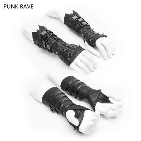 One Pair Punk Rave Rock Black Metal Steampunk Fingerless Gloves