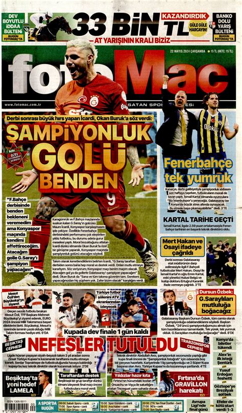 Fotomaç Gazetesi Fotomaç Manşet Oku Haberler 22 Mayıs 2024