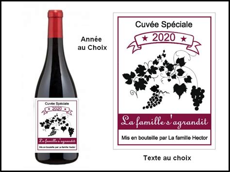 Tiquette Bouteille De Vin Personnalis S Personalised Bottle Labels