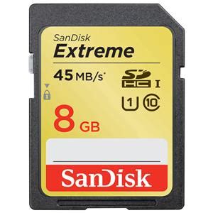 SanDisk 8GB Class 10 Extreme Secure Digital High Capacity SDHC