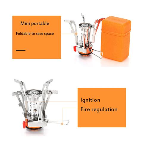 AOTU Portable Camping Stoves Backpacking Stove With Piezo Ignition