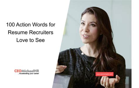 100+ Powerful Action Words for Resume to Wow Recruiters - CEOMichaelHR ...