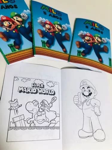 Libritos Personalizados Para Colorear X Mario Bros En Venta En San