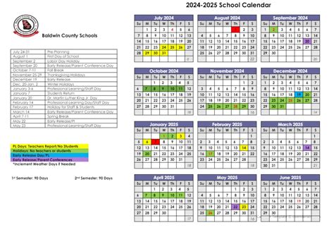 Baldwin County Public School Calendar 2024-2025 [PDF]