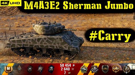 World Of Tanks M4a3e2 Sherman Jumbo Replay 8 Kills 3 7k Dmg Patch 1 6