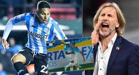 Ricardo Gareca Se Rinde Ante Primer Gol De Paolo Guerrero En Racing De