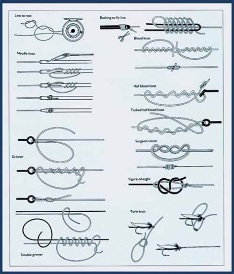 Gamefishing Print Chart Of Fishermens Knots