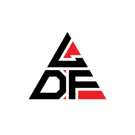 LDF triangle letter logo design with triangle shape. LDF triangle logo ...