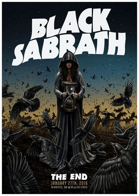 Tour Poster For The Legendary Black Sabbath Rock Band Posters