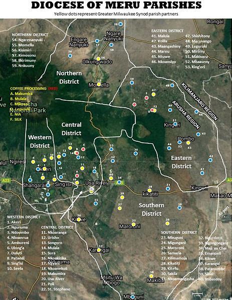 Diocese of Meru Map | Partners With Meru