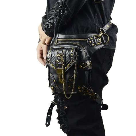 Ri Onera De Cuero Retro Steampunk Para Hombre Y Mujer Bolso Cruzado De