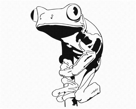 Tree Frog Svg Eps Png Dxf Clipart For Cricut And Silhouette Etsy