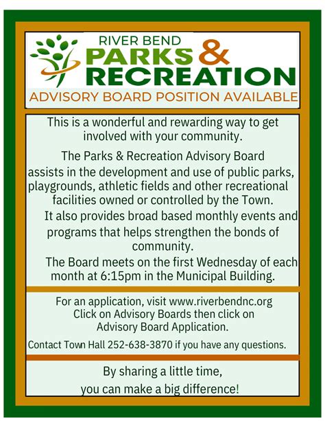 Parks And Recreation Town Of River Bend Nc