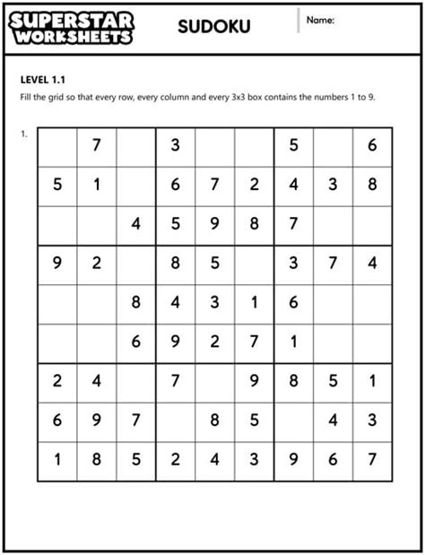 Sudoku Puzzles Free Printable Worksheets Library