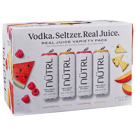 Nutrl Vodka Soda Fruit Variety 8pk 12 oz Cans - Applejack