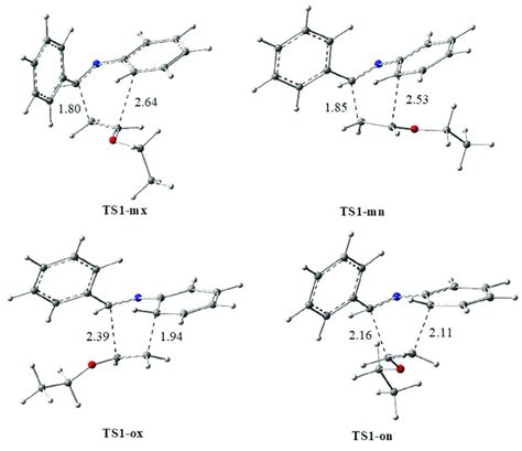 Optimized Structures Of The Transition State Tss Associated With The