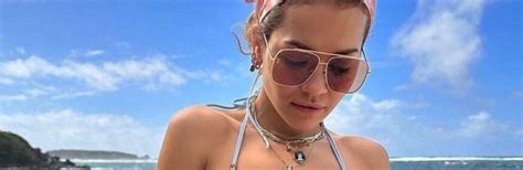 Rita Ora Poses Up A Storm In Tiny Blue Bikini During Exotic Holiday Hot Lifestyle News