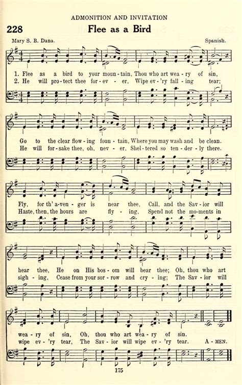 The Baptist Standard Hymnal With Responsive Readings A New Book For All Services 228 Flee As