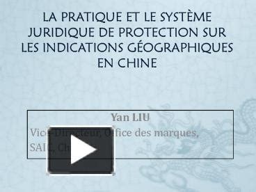 Ppt La Pratique Et Le Systme Juridique De Protection Sur Les