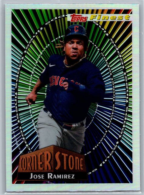 2022 Topps Finest Jose Ramirez Corner Stone Guardians 94FC JR 10007239