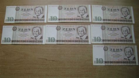 Starocie Z Prl Stare Banknoty Ddr Zestaw Sztuk O Kolejnych Numerach