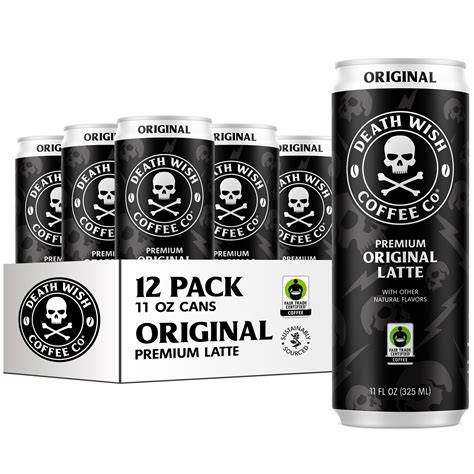 Death Wish Coffee Co., Premium Original Latte, 100% Colombian Cold Brew