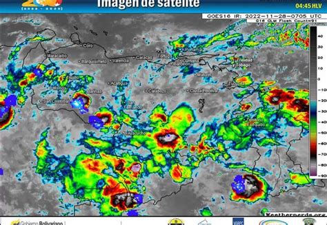 Inameh prevé lluvias con descargas eléctricas en varias zonas del país